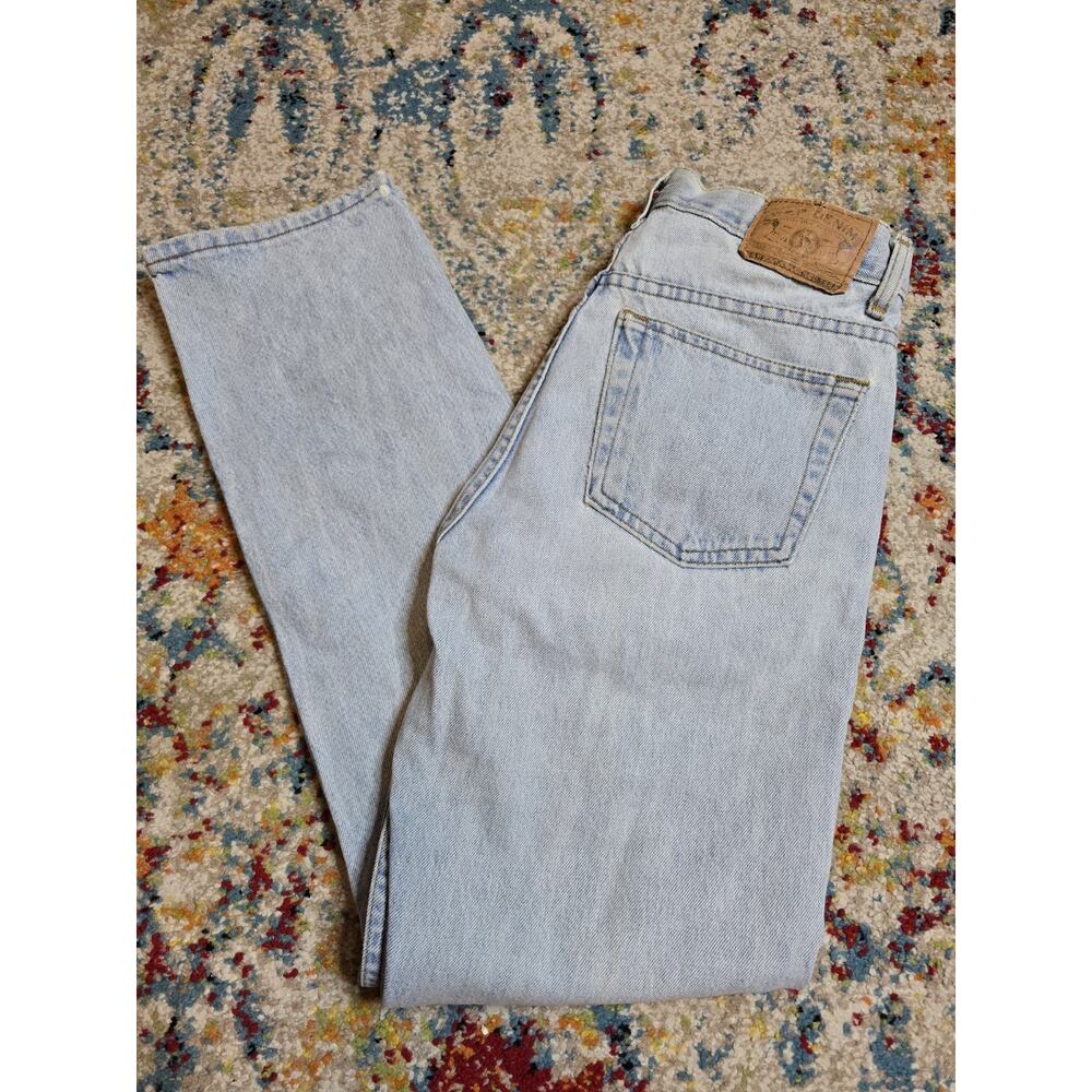 Vintage 90's Gap Men's Slim Fit Straight Light Wash Denim Blue Jeans Size 30x30